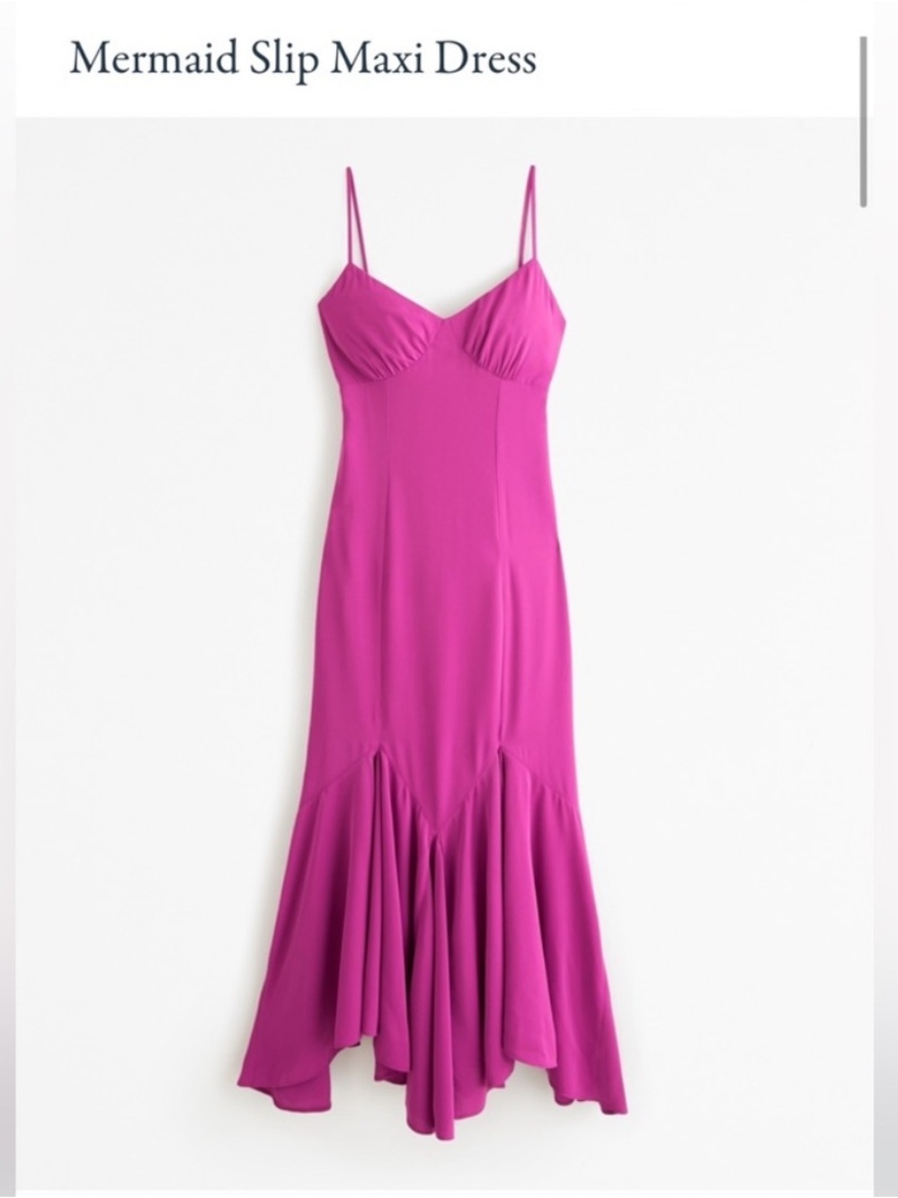 Abercrombie & Fitch Fuchsia Mermaid Slip Maxi Dress